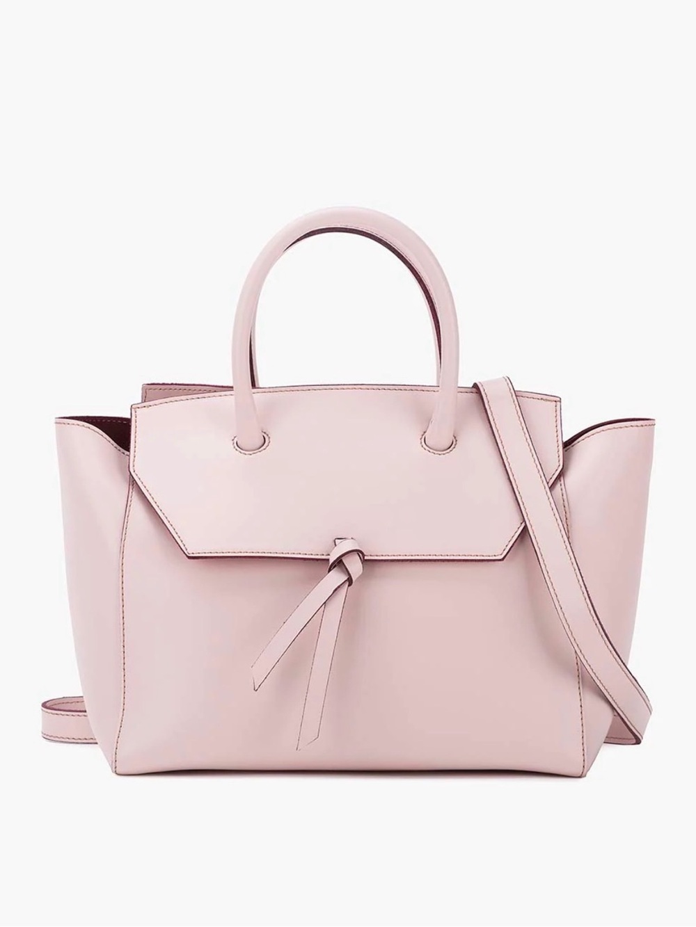 Blush Pink Tote Bag with Top Handles and Detachable Strap